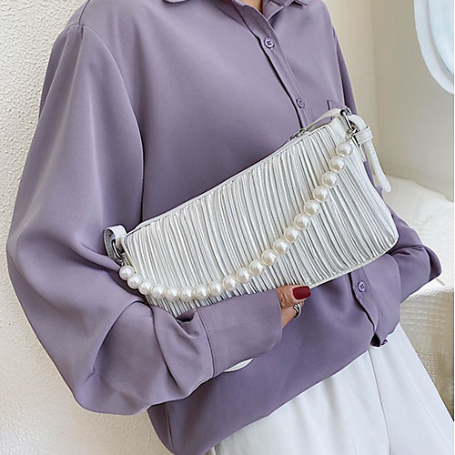 

Women's Zipper Synthetic Top Handle Bag Solid Color White / Blue / Purple