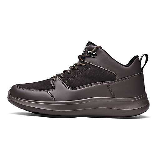

Men's Summer / Fall Sporty / Casual Athletic Outdoor Trainers / Athletic Shoes Running Shoes PU Non-slipping Wear Proof Black / Brown