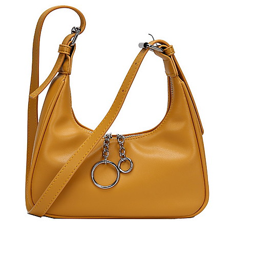 

Women's Zipper PU Top Handle Bag Handbags Solid Color White / Black / Yellow