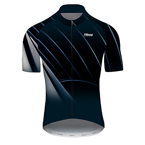 

21Grams Men's Short Sleeve Cycling Jersey Nylon Polyester Black / Blue Stripes Gradient Bike Jersey Top Mountain Bike MTB Road Bike Cycling Breathable Quick Dry Ultraviolet Resistant Sports Clothing