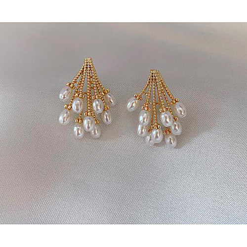 

Women's Earrings Classic Love Classic Vintage Pearl Earrings Jewelry Gold For Gift Daily 1 Pair