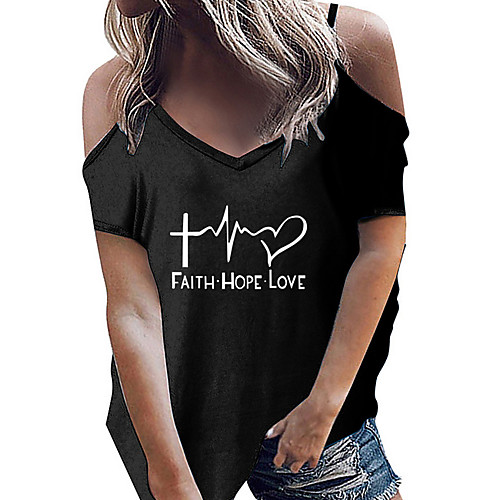 

Women's Camisole Letter Tops Round Neck Cotton Daily Summer White Black Blue S M L XL 2XL