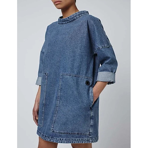 

Women's Shift Dress Short Mini Dress - Short Sleeves Solid Color Summer Casual 2020 Black Blue Gray S M L XL XXL XXXL