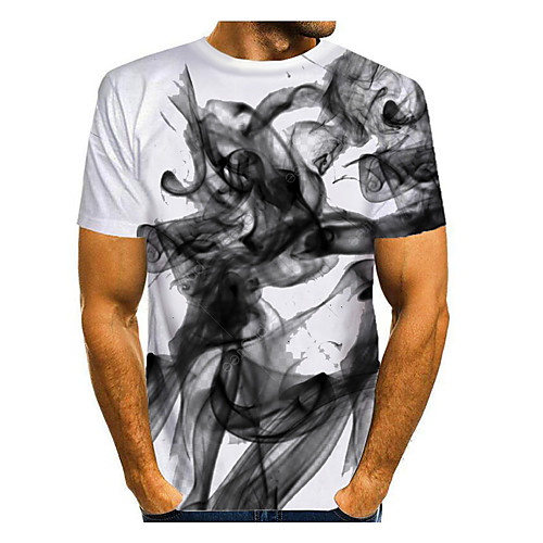 

Men's Graphic Print T-shirt Basic Daily White