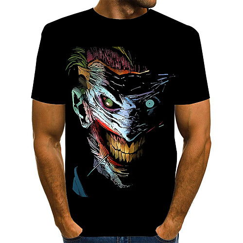 

Men's Graphic Print T-shirt Street chic Exaggerated Daily Going out Rainbow
