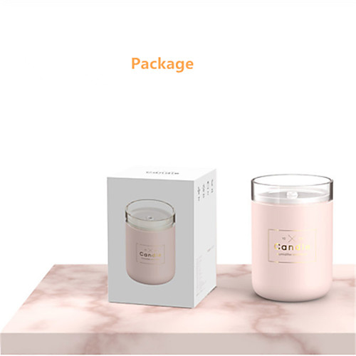 

280ML Ultrasonic Air Humidifier Candle Romantic Soft Light USB Essential Oil Diffuser Car Purifier Aroma Anion Mist Maker