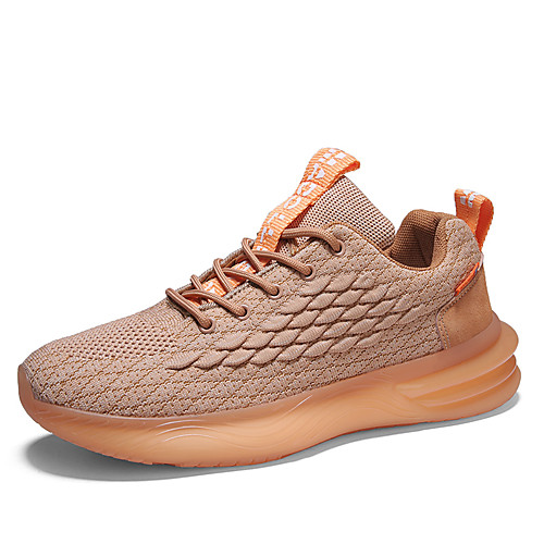 

Men's Summer / Fall Casual / Vintage Daily Outdoor Trainers / Athletic Shoes Walking Shoes Tissage Volant Breathable Wear Proof White / Black / Orange