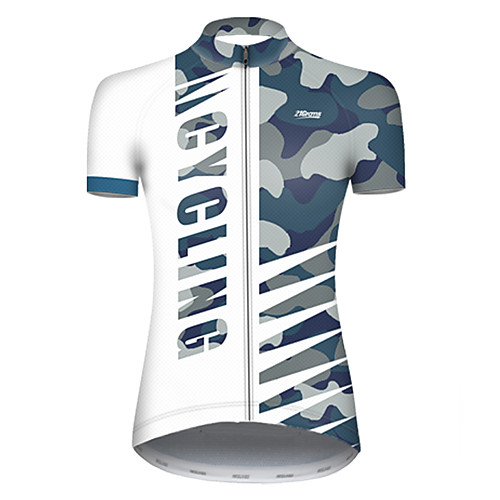 

21Grams Women's Short Sleeve Cycling Jersey Nylon Camouflage Patchwork Camo / Camouflage Bike Jersey Top Mountain Bike MTB Road Bike Cycling Quick Dry Breathable Sports Clothing Apparel