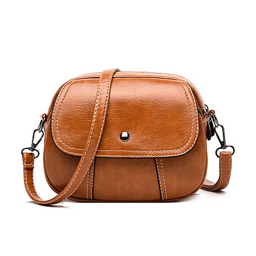 

Women's Zipper PU Crossbody Bag Solid Color Black / Blushing Pink / Brown