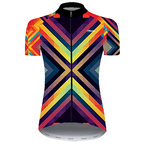 

21Grams Women's Short Sleeve Cycling Jersey BlueYellow Bike Top Mountain Bike MTB Road Bike Cycling Breathable Sports Clothing Apparel / Micro-elastic