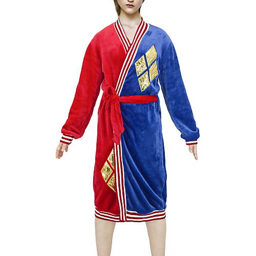 

Inspired by Suicide Squad Harley Quinn Anime Cosplay Costumes Japanese Sleepwear Bath Robe For Women's