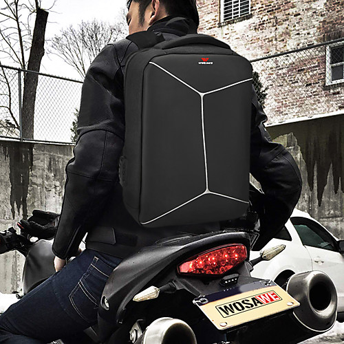 

WOSAWE 20-35 L Hiking Backpack Rain Waterproof Outdoor Hiking Motobike / Motorcycle School Oxford Cloth Polyester BlackSliver