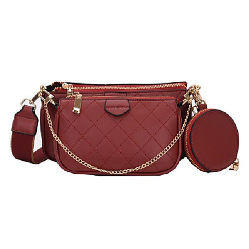 

Women's PU Crossbody Bag Solid Color White / Black / Brown