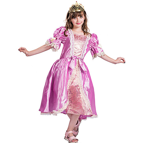 

Princess Rapunzel Aurora Flower Girl Dress Girls' Movie Cosplay A-Line Slip Pink Dress Carnival Children's Day Masquerade Polyester