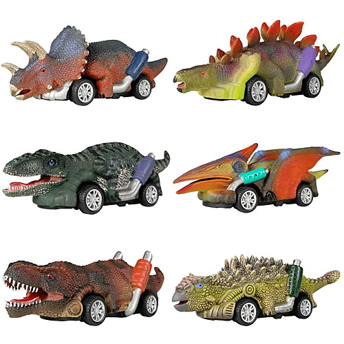 

Pull Back Car / Inertia Car Jurassic Dinosaur Tyrannosaurus Tyrannosaurus Rex Cute Creative Cool PVC (Polyvinylchlorid) Mini Car Vehicles Toys for Party Favor or Kids Birthday Gift 6 pcs