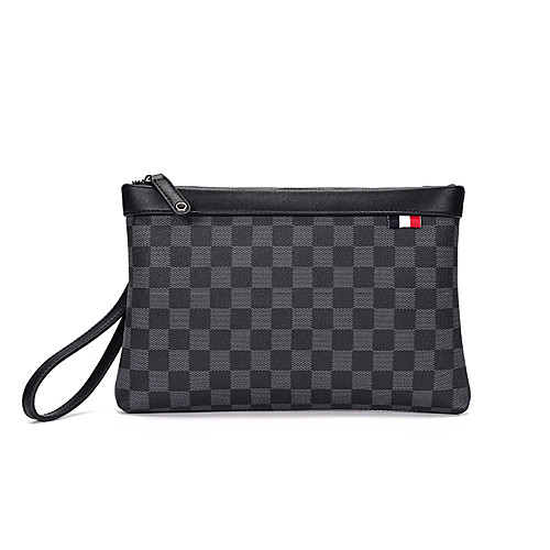 

Men's Zipper Cowhide / PU Clutch Black / Gray