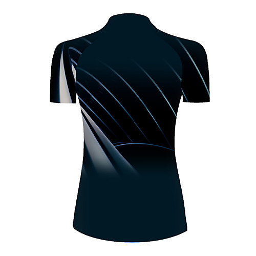 

21Grams Women's Short Sleeve Cycling Jersey Nylon Polyester Black / Blue Stripes Gradient Bike Jersey Top Mountain Bike MTB Road Bike Cycling Breathable Quick Dry Ultraviolet Resistant Sports