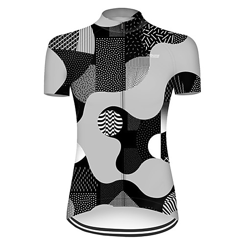 

21Grams Women's Short Sleeve Cycling Jersey GrayWhite Bike Top Mountain Bike MTB Road Bike Cycling Breathable Sports Clothing Apparel / Micro-elastic
