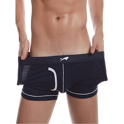 

Men's Basic Boxers Underwear - Normal Low Waist White Black Blue S M L