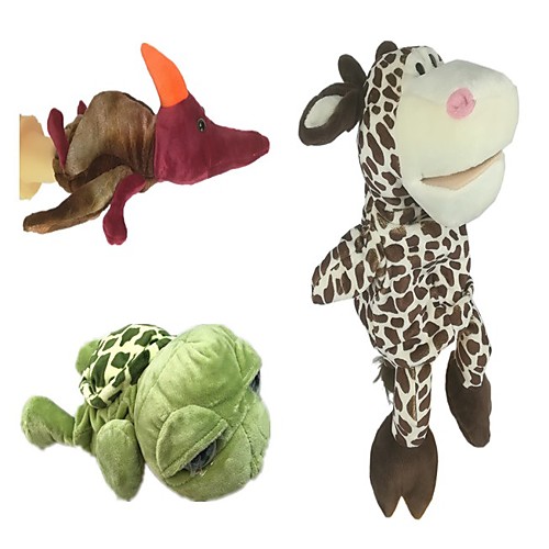 

3 pcs Educational Toy Hand Puppet Stuffed Animal Plush Toy Animal Series Mouse Frog Parent-Child Interaction PP Plush 32cm Imaginative Play, Stocking, Great Birthday Gifts Party Favor Supplies Boys