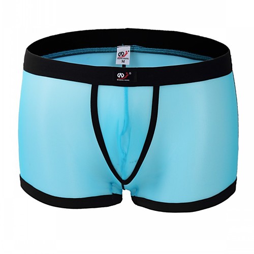 

Men's Basic Boxers Underwear / Briefs Underwear - Normal Low Waist White Black Blue S M L