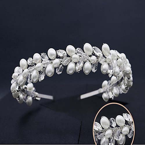 

Pearl Headbands with Flower 1 Piece Wedding / Party / Evening Headpiece