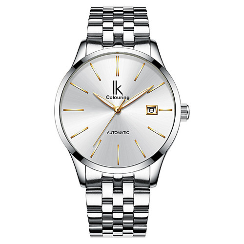 

IK colouring Men's Mechanical Watch Analog Automatic self-winding Casual Water Resistant / Waterproof Calendar / date / day / Stainless Steel