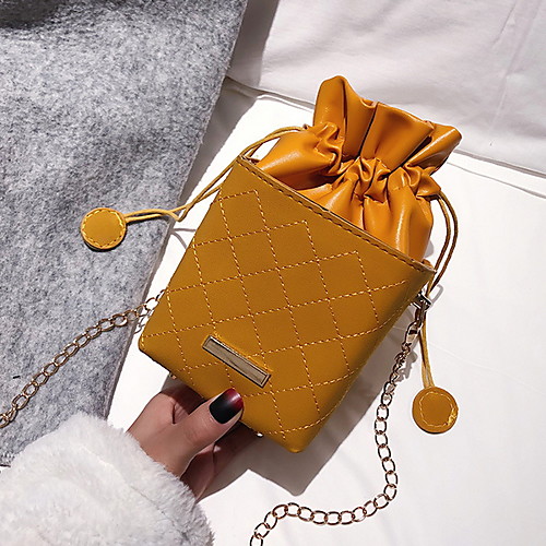 

Women's Zipper PU Crossbody Bag Geometric Pattern Black / Yellow / Green