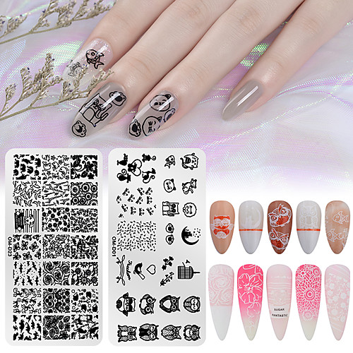 

1 pcs Nail Stamping Tool Stamping Plate Template Animal Series / Flower Series Universal nail art Manicure Pedicure Cute Daily