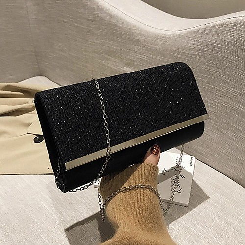 

Women's Synthetic Crossbody Bag Solid Color Black / Champagne / Gold