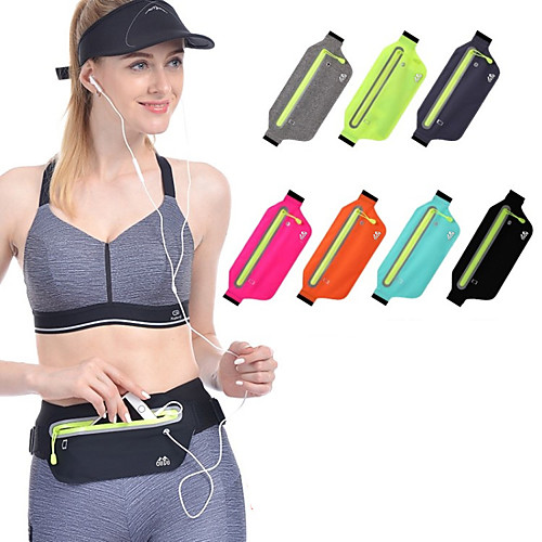 

Running Belt Fanny Pack Belt Pouch / Belt Bag for Running Hiking Outdoor Exercise Traveling Sports Bag Reflective Adjustable Waterproof with Water Bottle Holder Tactel Lycra Men's Women's Running Bag