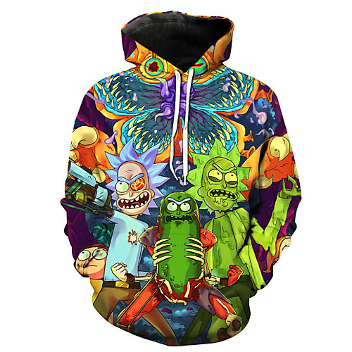 

Inspired by Rick and Morty Cosplay Costume Hoodie Terylene Print Printing Hoodie For Men's / Women's