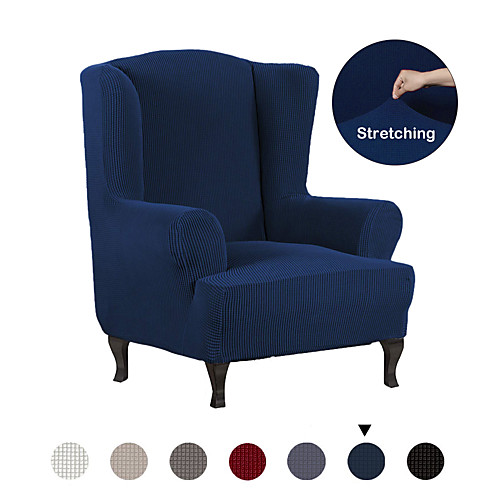 

Stretch Wing Chair Slipcover Wingback Armchair Chair Slipcovers Sofa Covers 1-Piece Spandex Fabric Wing Back Wingback Armchair Chair Slipcovers Furniture Protector,Solid Color Wing Chair Cover