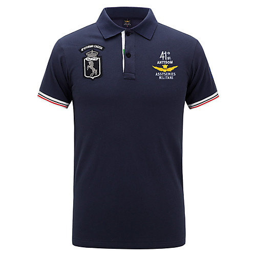 

Men's Solid Colored Embroidered Polo Business Basic Daily Work White / Black / Purple / Red / Army Green / Navy Blue / Gray