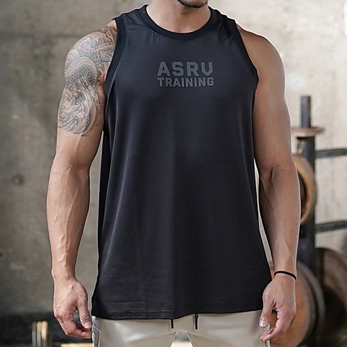 

Men's Letter Tank Top Daily White / Black / Army Green / Gray