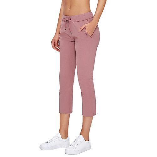 

Women's Yoga Pants Pocket Drawstring Fashion Pink Elastane Yoga Running Fitness 3/4 Capri Pants Sport Activewear Comfy Breathable Comfort Quick Dry Soft High Elasticity