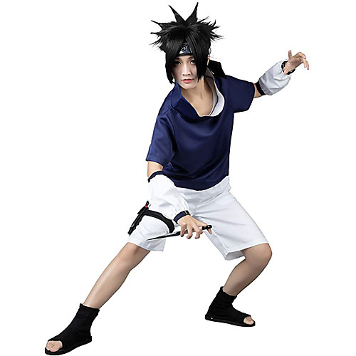 

Inspired by Naruto Uchiha Sasuke Anime Cosplay Costumes Japanese Outfits Pants Bag T-shirt For Men's Women's / Wristlet