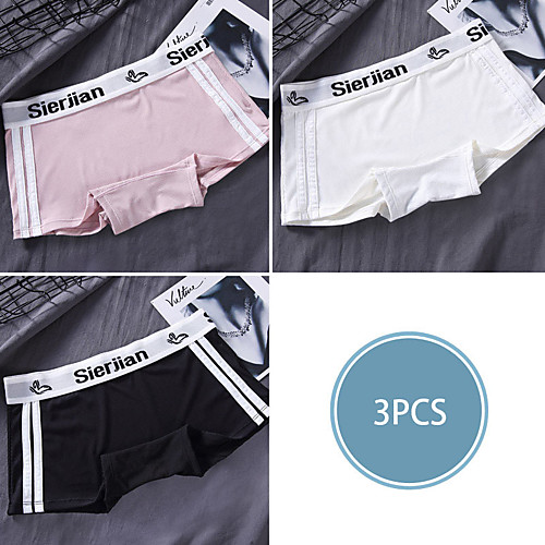 

Women's Sports Underwear Boxer Brief Trunks 3pcs Sports Shorts Underwear Shorts Bottoms Running Walking Jogging Training Breathable Quick Dry Soft Fashion Buff Black / Red Black / Yellow PinkYellow