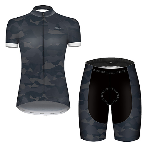 

21Grams Women's Short Sleeve Cycling Jersey with Shorts Camouflage Camo / Camouflage Bike Breathable Sports Patterned Mountain Bike MTB Road Bike Cycling Clothing Apparel / Stretchy