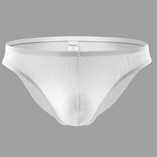 

Men's Basic Briefs Underwear - Normal Low Waist White Black Gray S M L