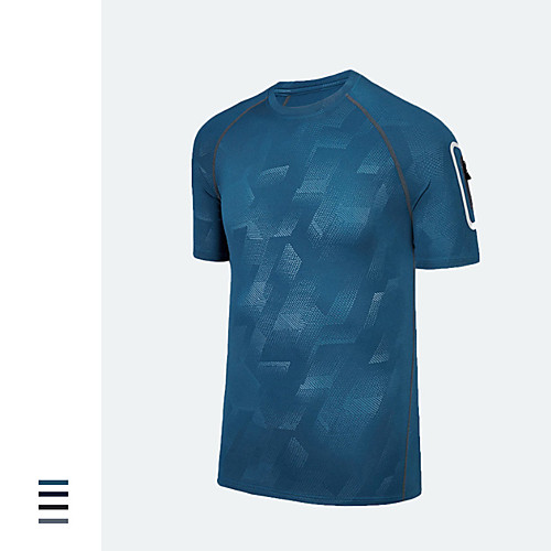 

Men's Elastane Running T-Shirt Workout Shirt Round Neck Running Walking Fitness Breathable Quick Dry Soft Sportswear Tee / T-shirt Short Sleeve Activewear Stretchy