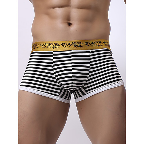 

Men's Print Boxers Underwear - Normal Low Waist Black Blue Red M L XL