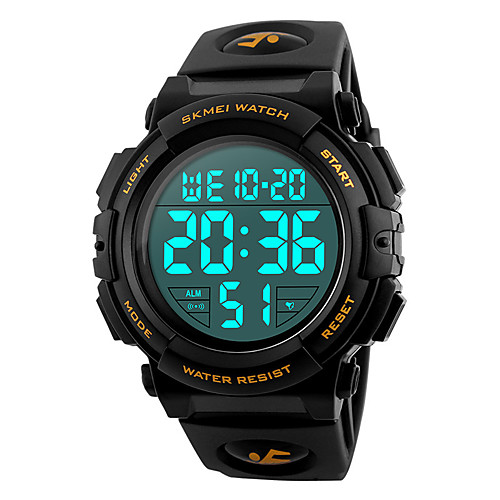 

SKMEI Men's Digital Watch Digital Sporty Black / Red / Gold 30 m Calendar / date / day Chronograph Creative Digital Outdoor - Black Blue Red One Year Battery Life