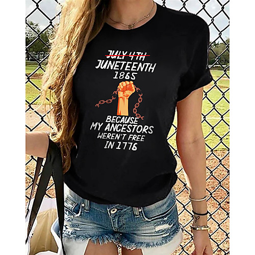 

Women's Tops Graphic 3D Print T-shirt - Print Round Neck Basic Daily Spring Summer Rainbow XS S M L XL 2XL 3XL 4XL 5XL 6XL
