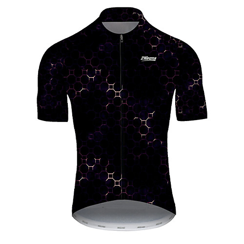 

21Grams Men's Short Sleeve Cycling Jersey Nylon Black Plaid Checkered Solid Color Bike Jersey Top Mountain Bike MTB Road Bike Cycling Breathable Quick Dry Sports Clothing Apparel / Micro-elastic