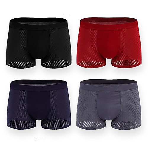 

Men's Sports Underwear Boxer Brief Trunks 1pc Elastane Sports Shorts Underwear Shorts Bottoms Running Walking Jogging Training Breathable Quick Dry Soft Fashion Dark Grey Black Burgundy Dark Navy Gray