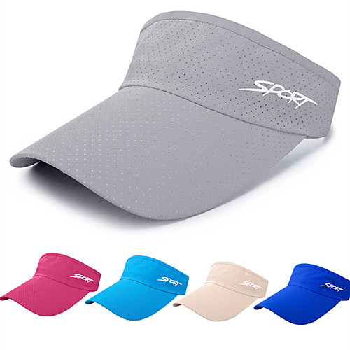 

Visor Cap White Black Navy Blue UV Sun Protection Adjustable Size Moisture Wicking Tennis Golf Athletic Women's Letter Cotton / Breathable