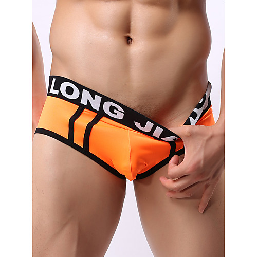

Men's Basic Briefs Underwear - Normal Low Waist White Black Blue S M L