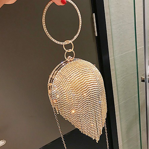 

Women's Tassel Alloy Crossbody Bag Solid Color Black / Gold / Silver