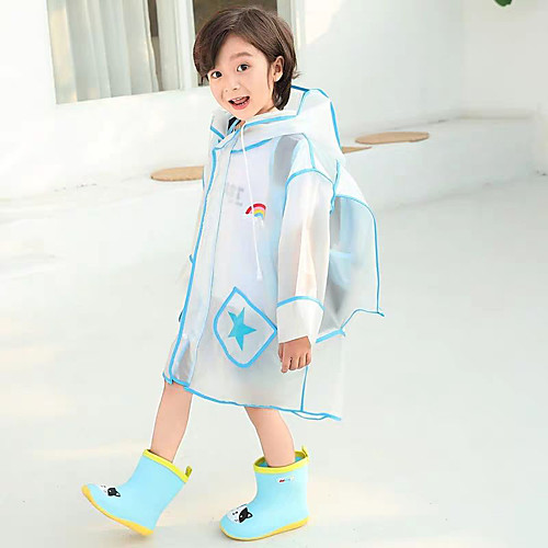 

Children's Raincoat Solid Color Boys School Bag One-piece Poncho Long Walking Pupils Thickening Girls Raincoat Jacket